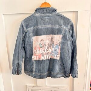 DKNY Up cycled Golden Girls Blue Denim Jacket -  Large